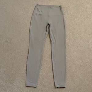 Lululemon Light Gray High-Waisted Extra Thick Leggings